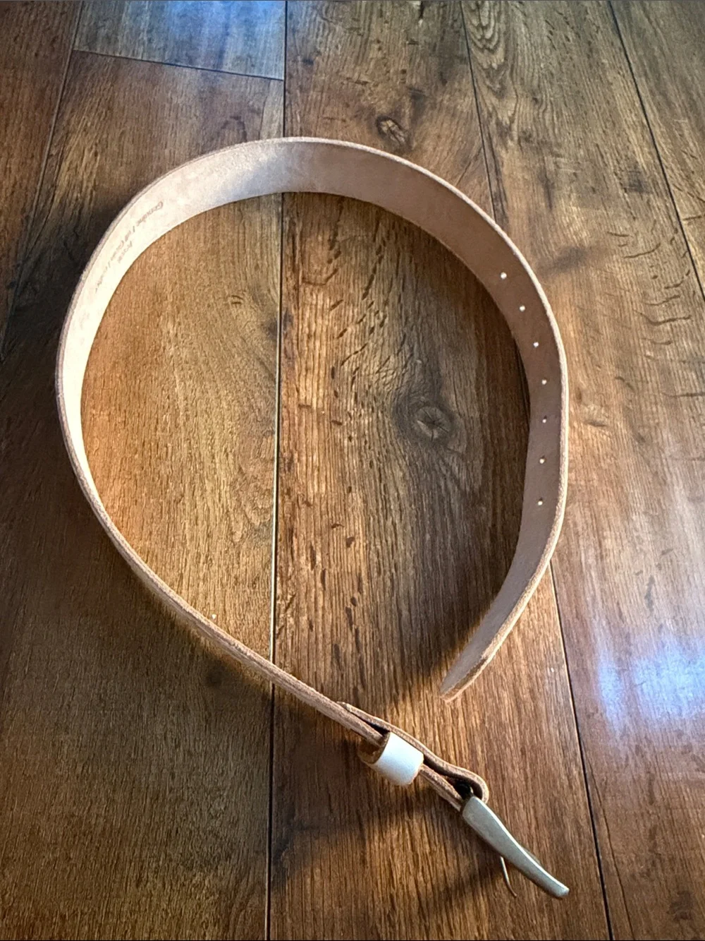 Genuine Full Grain Leather Belt Strap in Light Tan